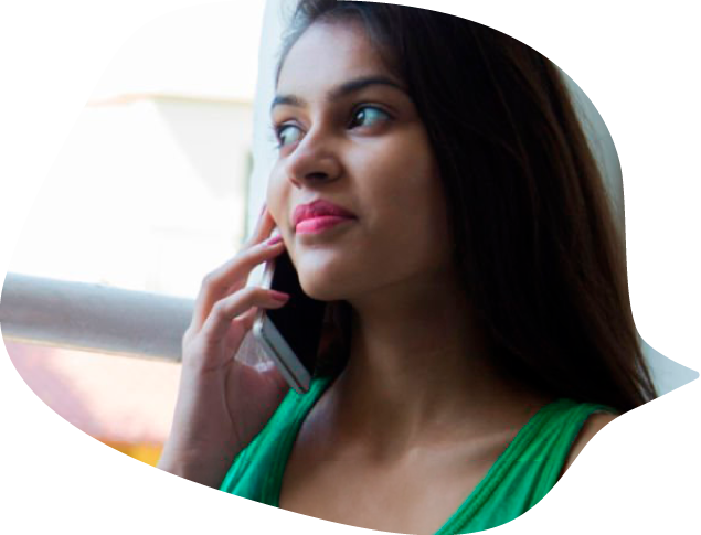 GettingSupport_infoBubble Getting Support - Asian young adult talking on smartphone